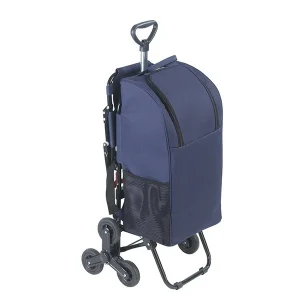 Chariot de courses avec siège bleu Wenko by Maximex