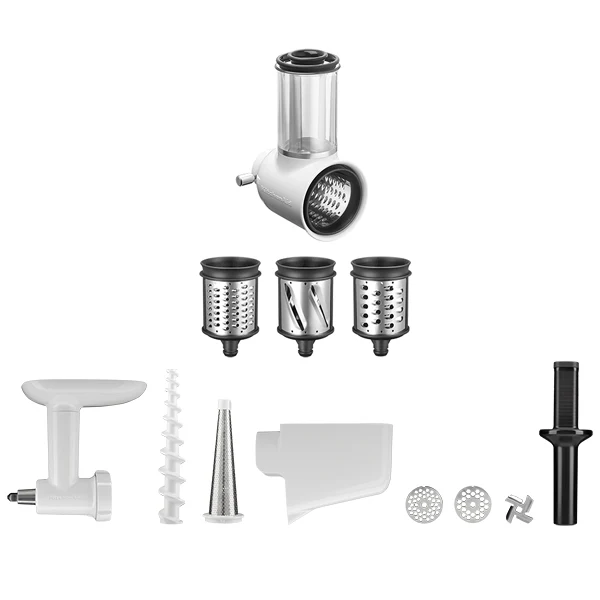 Kit 3 accessoires Passoire à fruit et légume, tranche râpe et hachoir 5KSMFPPC Kitchenaid – Image 2