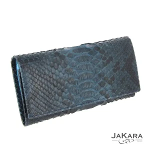 Pochette Maria Python bleu