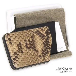 Porte – cartes de visite Los Angeles Python marron clair