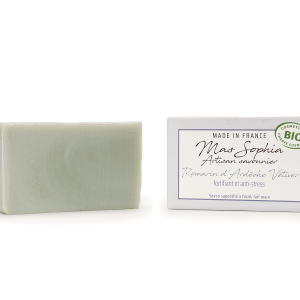 Savon à froid surgras certifié Bio 100g au romarin d’Ardèche et Vétiver