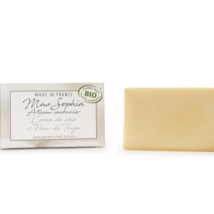 Savon à froid surgras certifié Bio 100g aux Cocons de soie et Fleur de thym